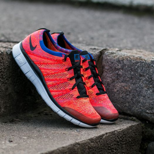 Nike Free Flyknit NSW Bright Crimson Black Green