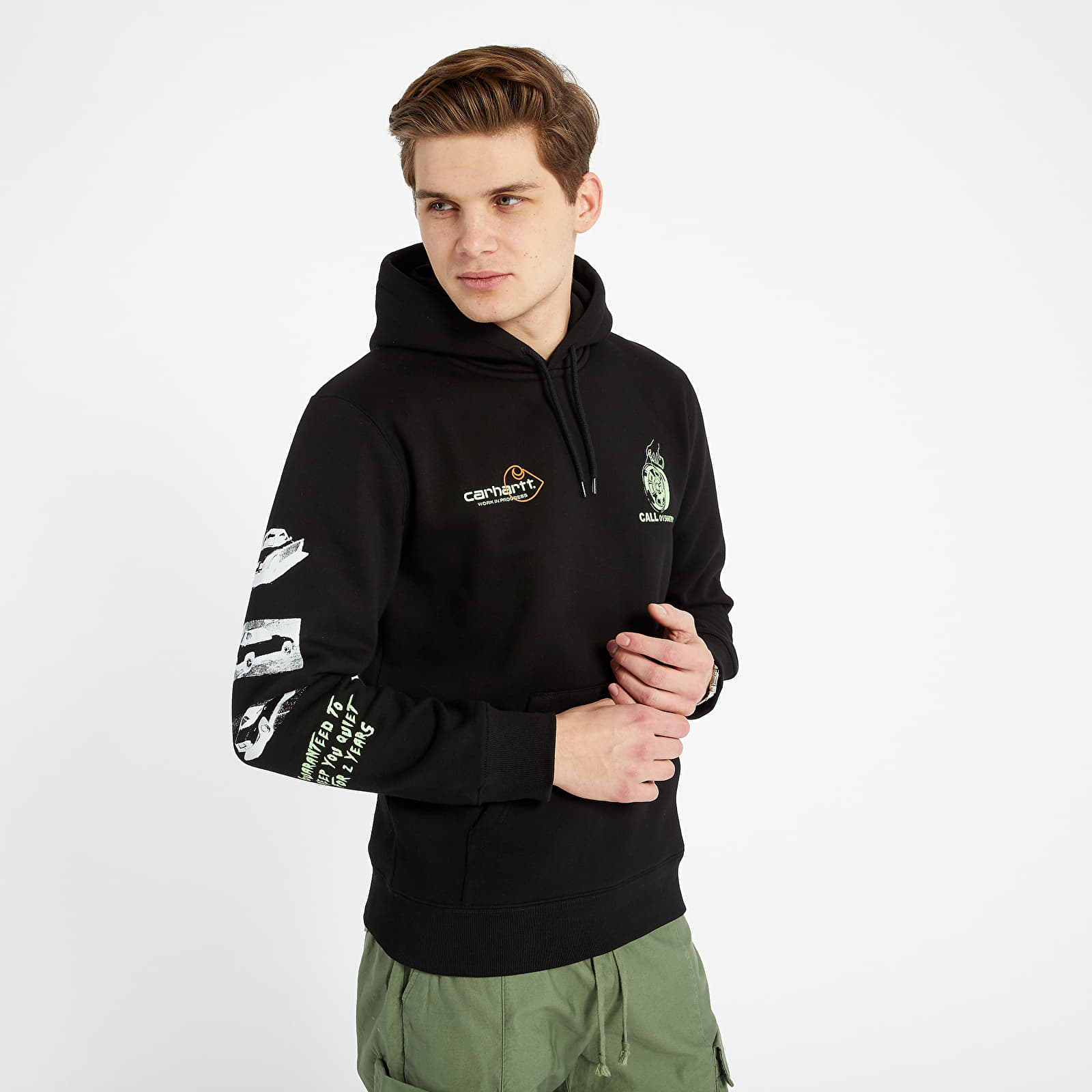 Džemperiai su gobtuvais ir džemperiai Carhartt WIP Race Play Hoodie Black
