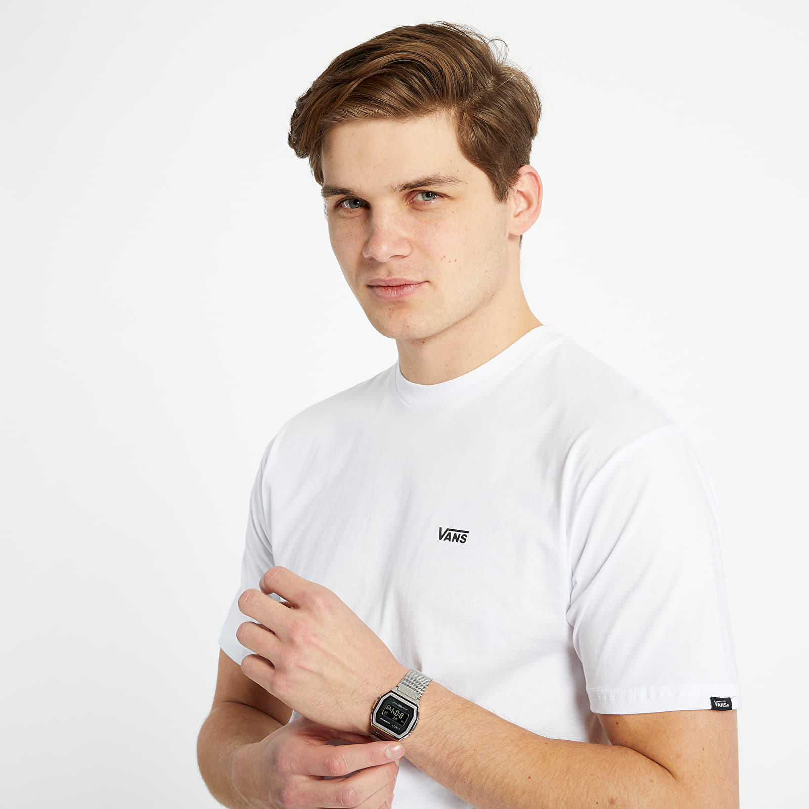 T-shirts Vans Left Chest Logo Tee White/ Black
