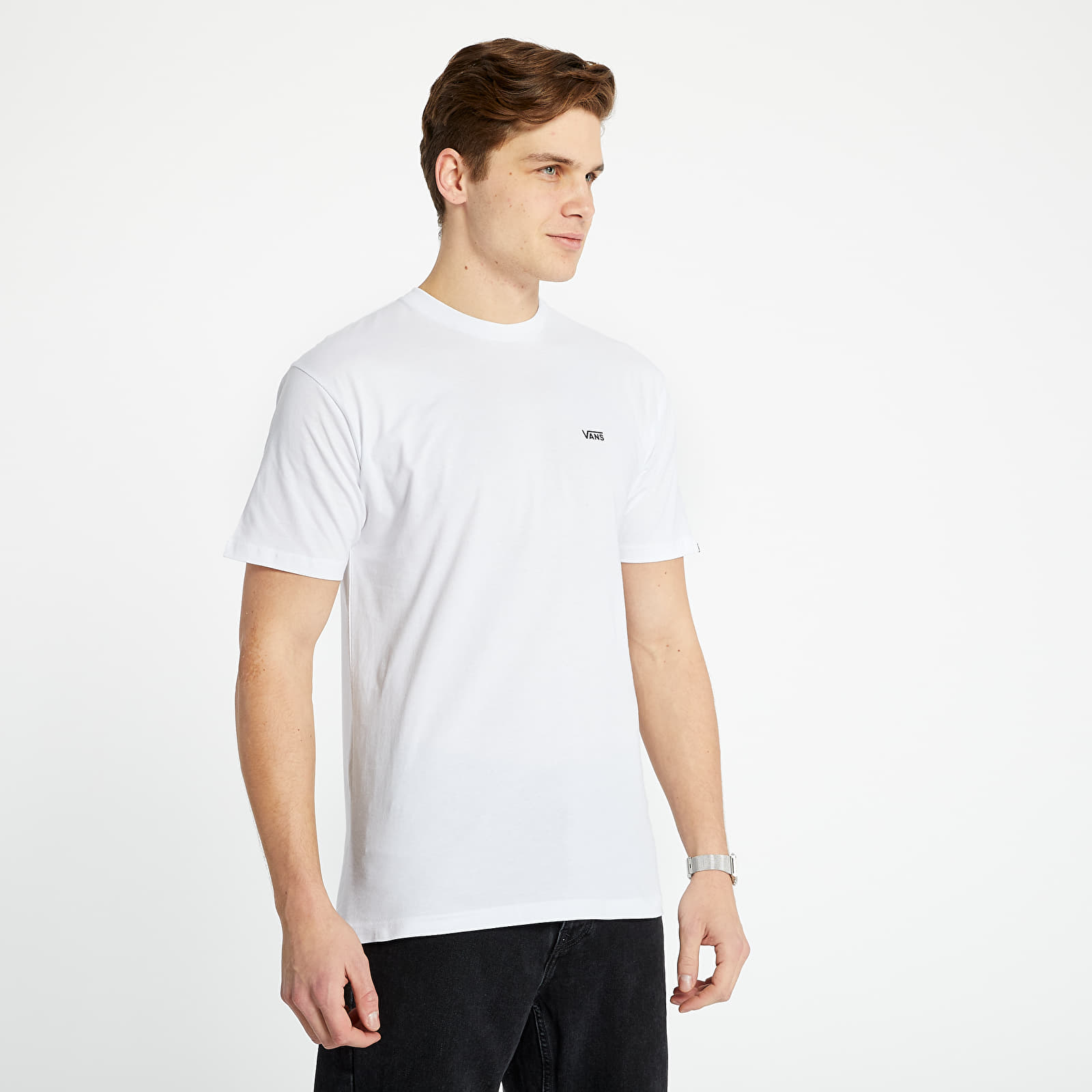 T-shirts Vans Left Chest Logo Tee White/ Black