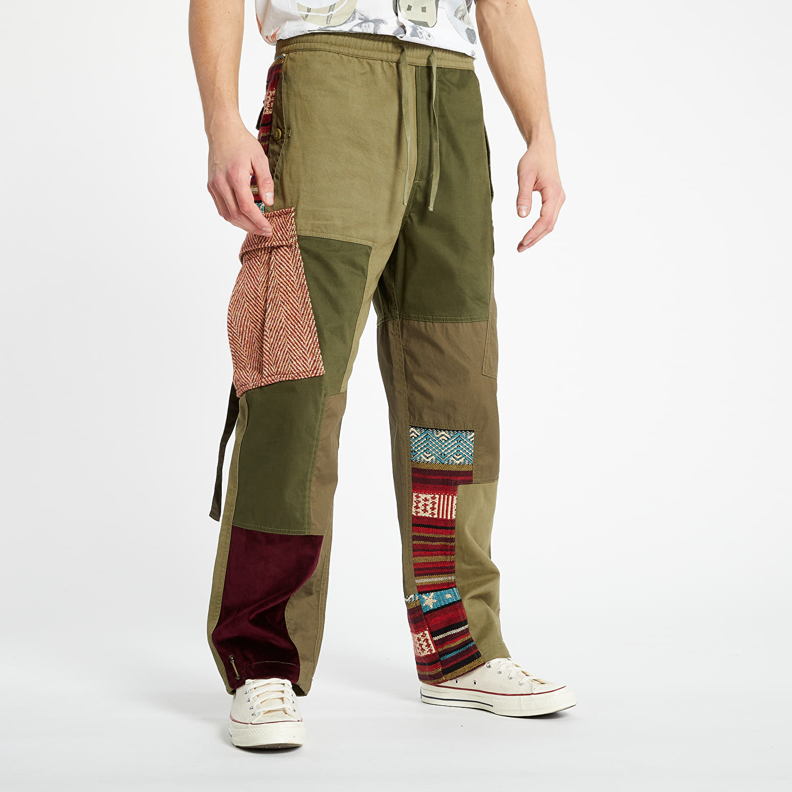 Pants Maharishi Arctic Cargo Trackpants Olive/ Red