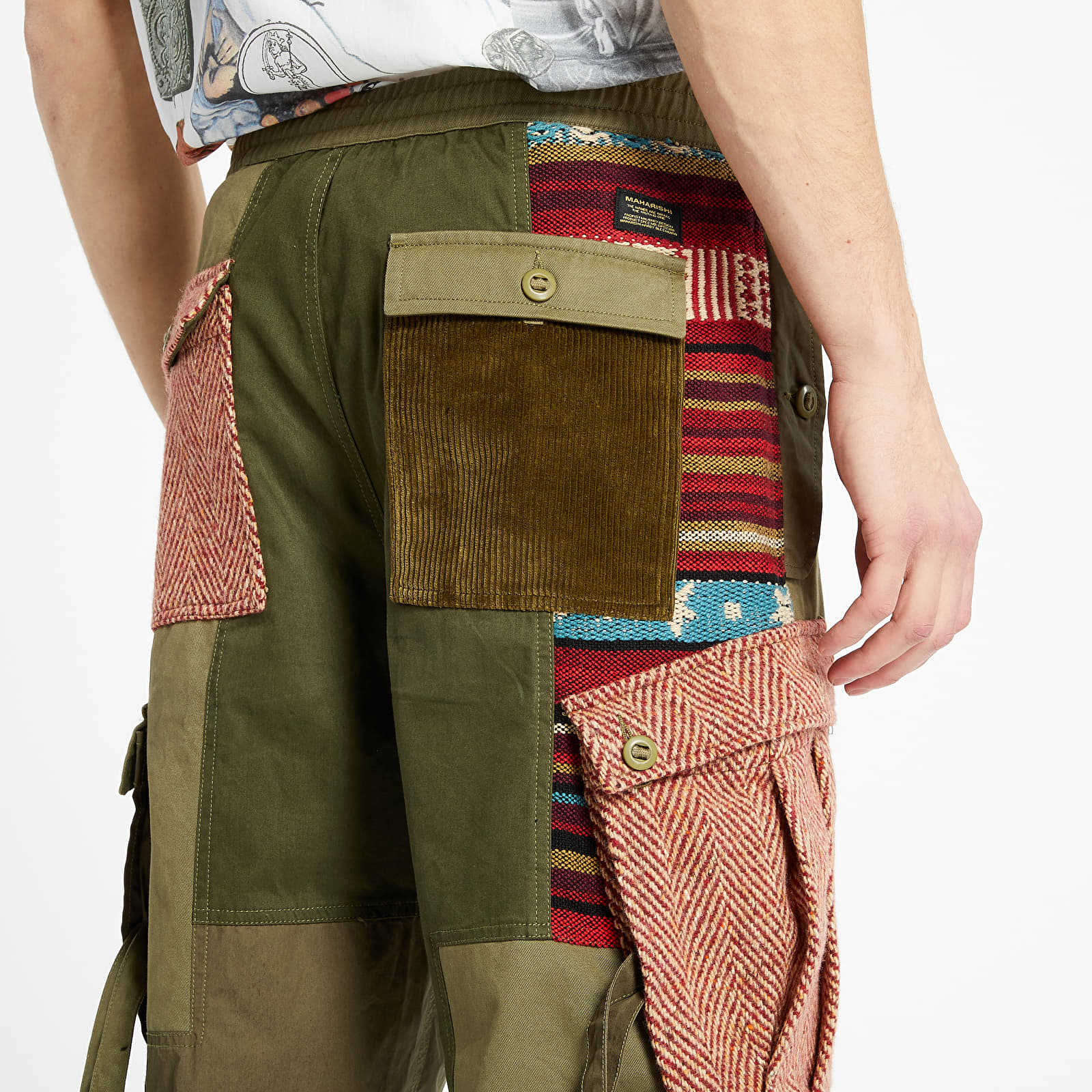 Pants Maharishi Arctic Cargo Trackpants Olive/ Red