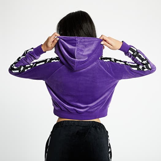 Hoodies and sweatshirts Kappa Authentic LA Damas Hoodie Violet Black Footshop