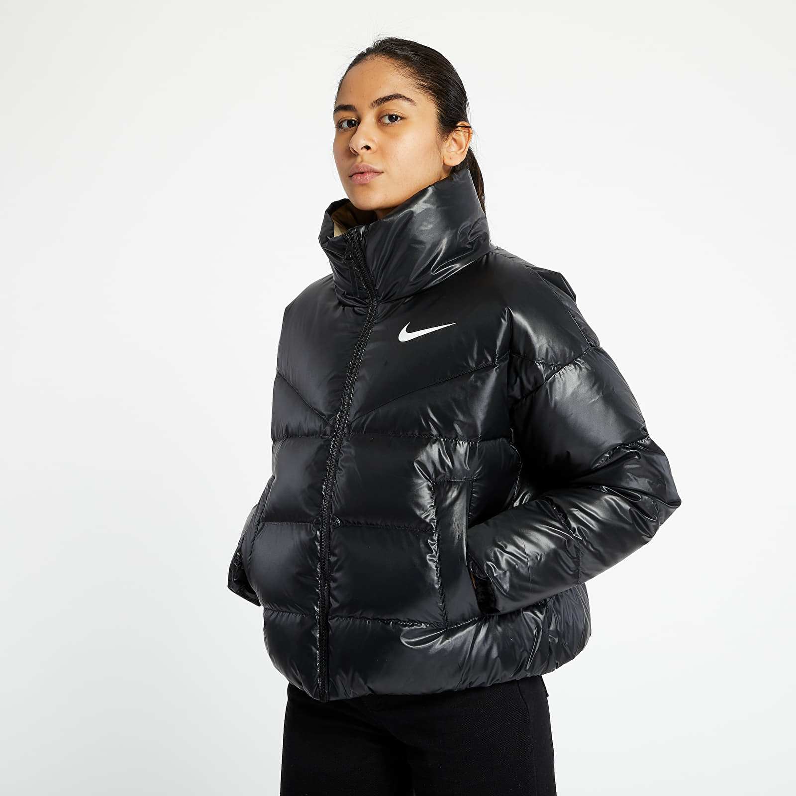 Jackets Nike Sportswear Hooded Jacket Black/ Mystic Stone/ White