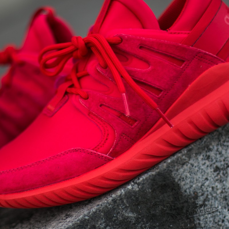 Adidas red shoes tubular sales