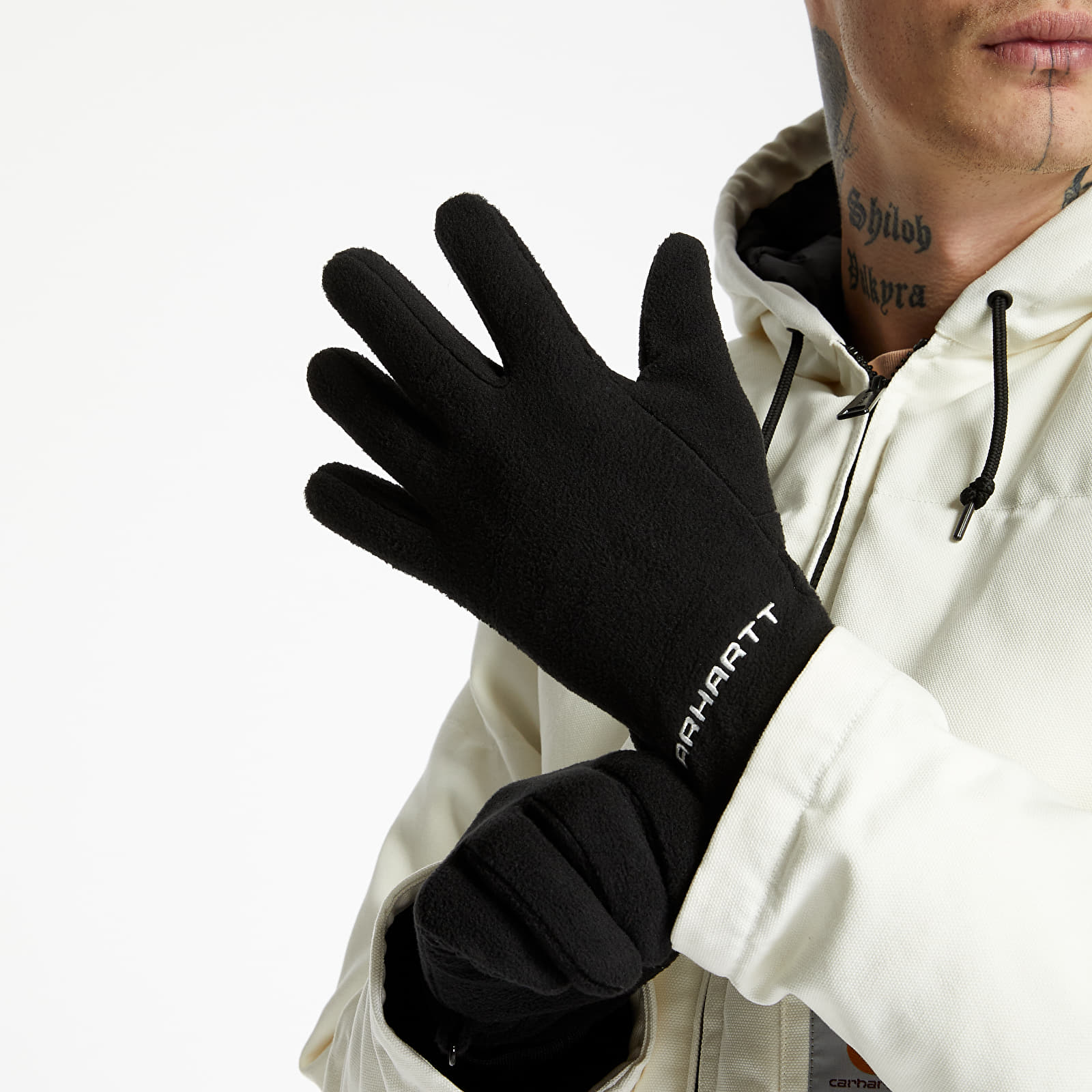 Carhartt WIP Beaumont Gloves Black/ Wax - 1 | YEO