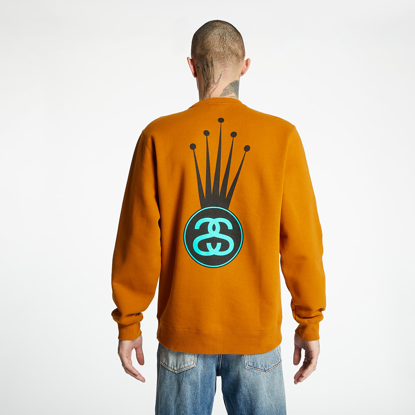 Hoodies and sweatshirts  Stüssy Crown Link Crew Caramel