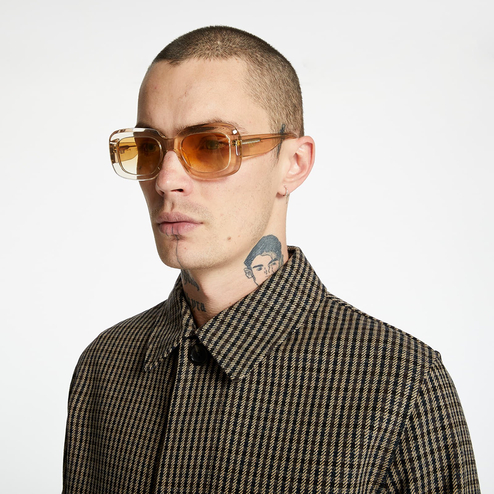 Takit ja takit A.P.C. Flynn Checked Trench Coat Dark Beige/ Black
