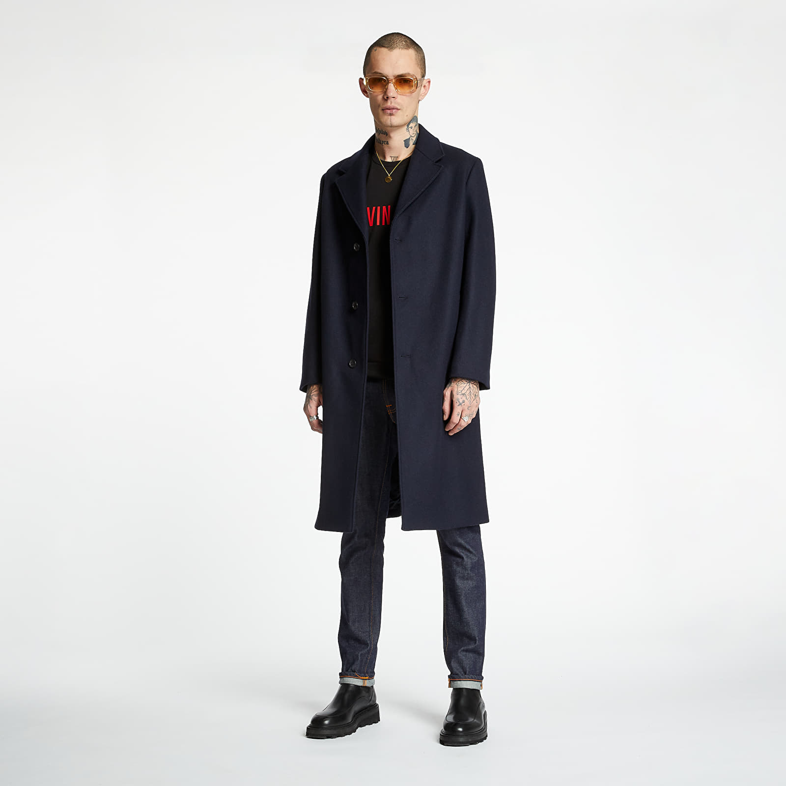 Plašči A.P.C. Manteau Sacha Coat Navy Blue