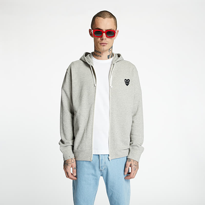 Sweatshirts Comme des Garcons PLAY Full Zip Hoodie Grey (AZT302