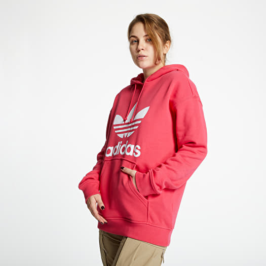 Hoodies and sweatshirts adidas Trefoil Hoodie Powpnk White Footshop