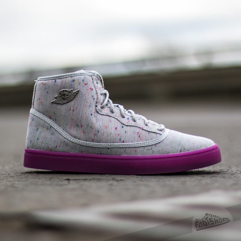 Zapatillas y zapatos para niños Jordan Jasmine (GG) Wolf Grey/ White-Purple-Metallic Silver
