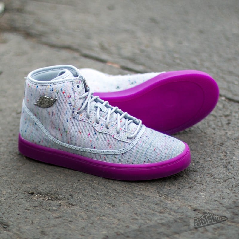 Zapatillas y zapatos para niños Jordan Jasmine (GG) Wolf Grey/ White-Purple-Metallic Silver
