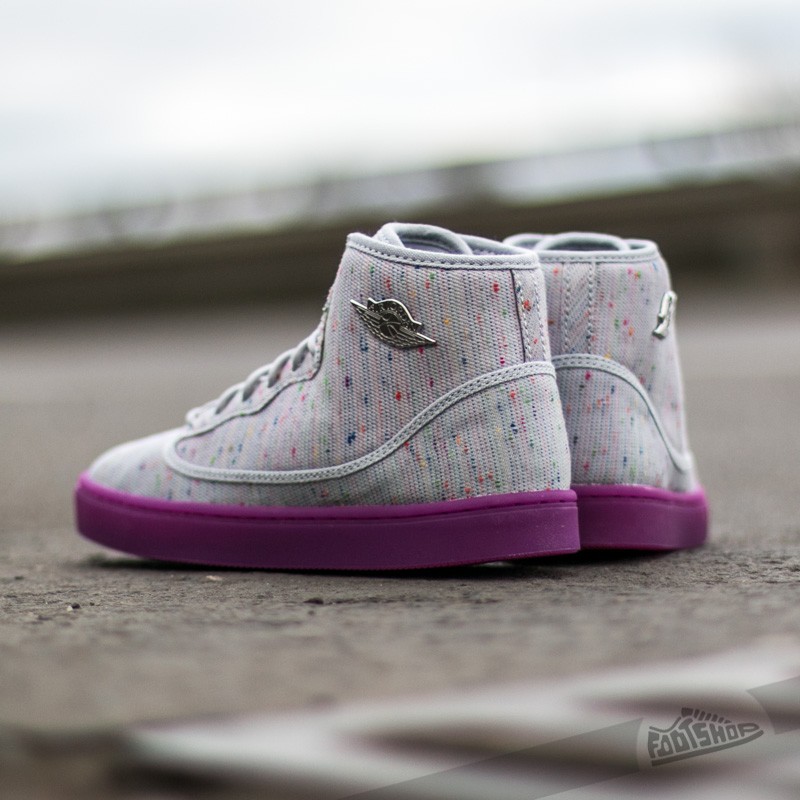 Zapatillas y zapatos para niños Jordan Jasmine (GG) Wolf Grey/ White-Purple-Metallic Silver