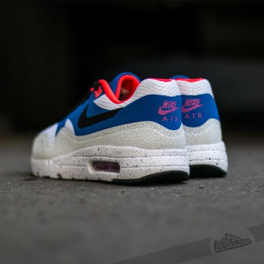 Men s shoes Nike Air Max 1 Ultra Essential White Black Varsity Royal Reflective Silver Footshop