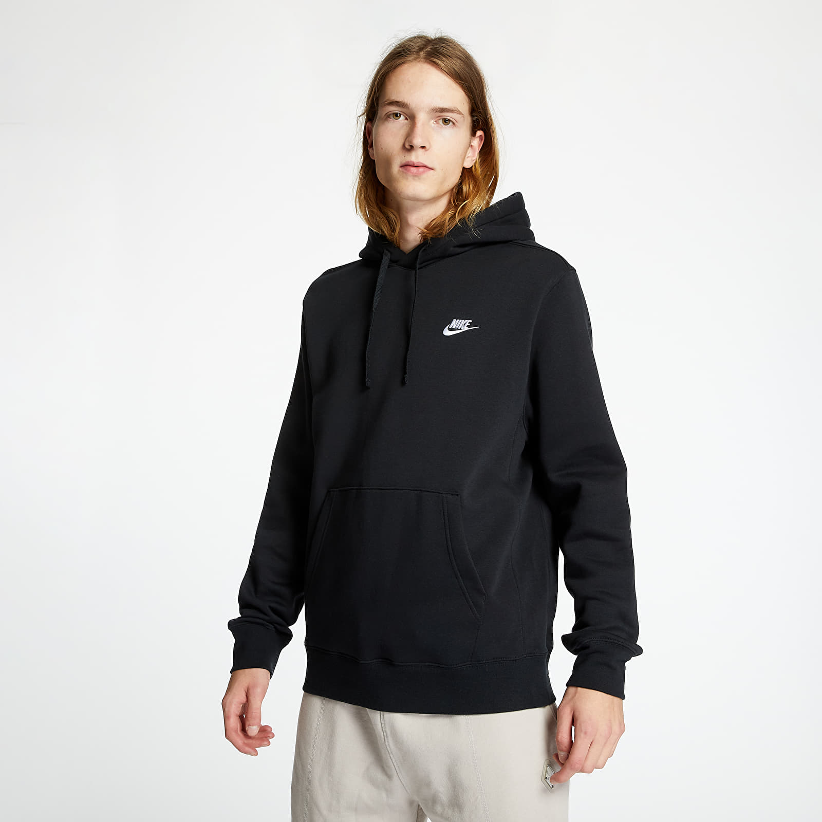 Bluzy i swetry Nike Sportswear Club Fleece Pullover Hoodie Black/ Black/ White