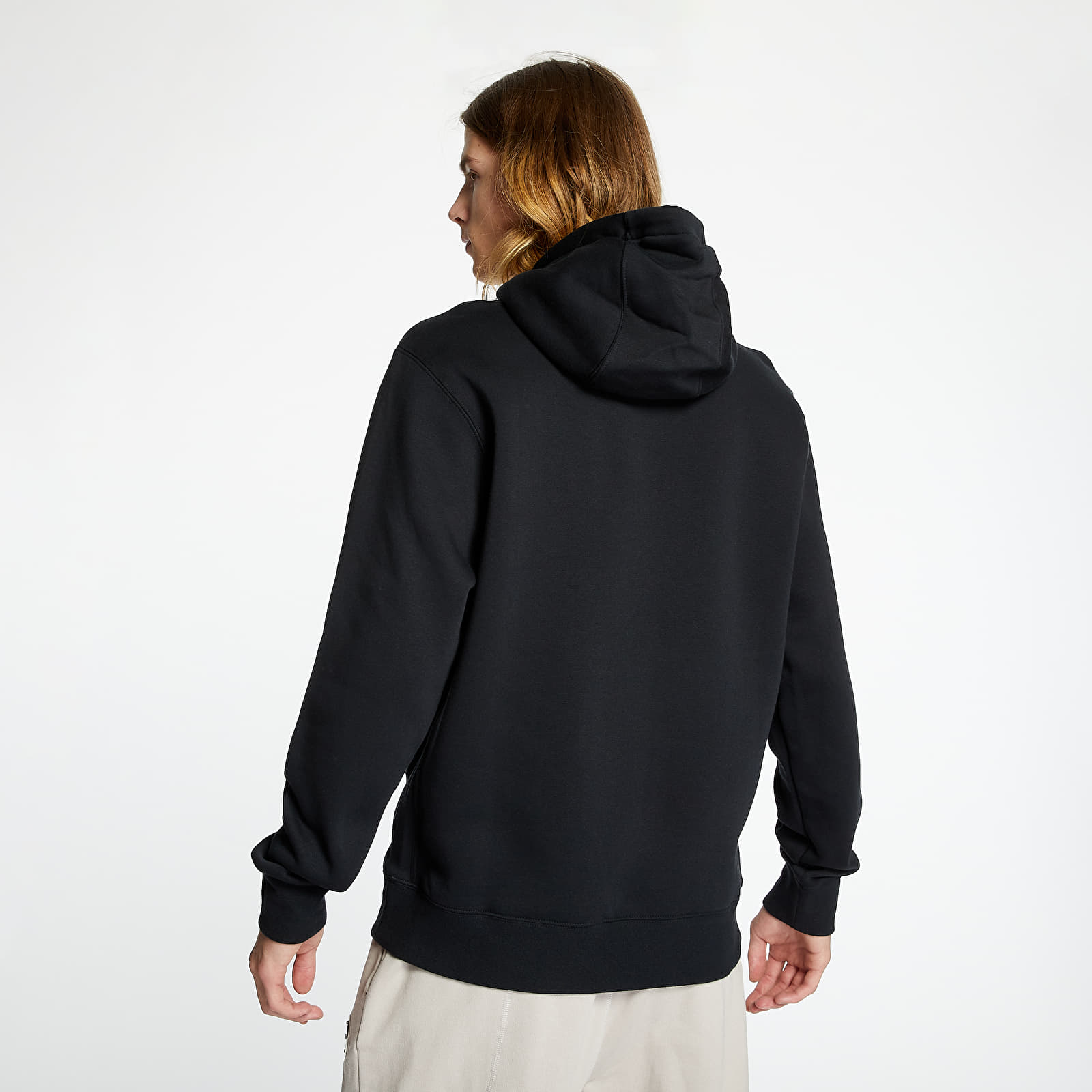 Mikiny a svetre Nike Sportswear Club Fleece Pullover Hoodie Black/ Black/ White