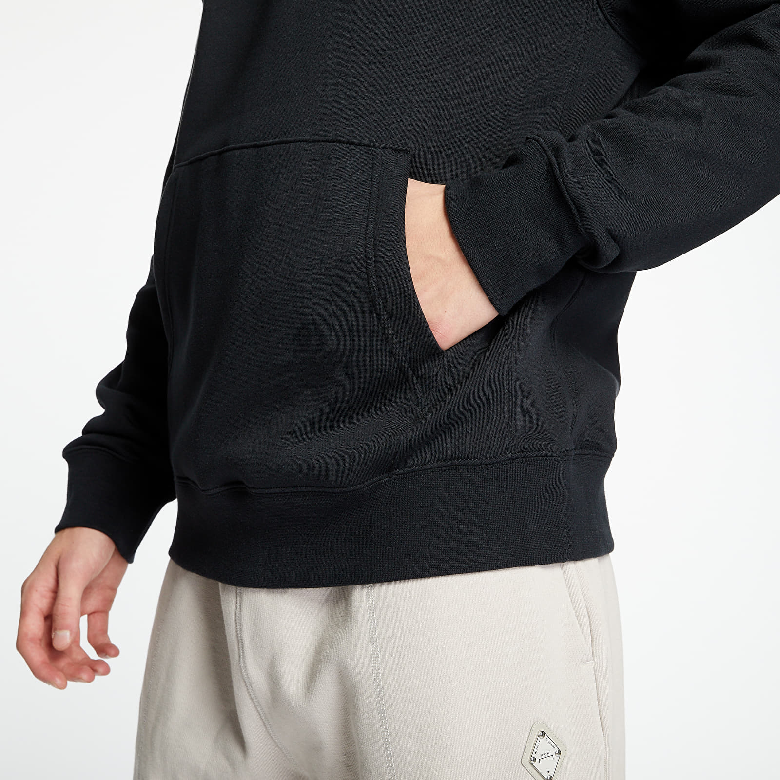 Mikiny a svetre Nike Sportswear Club Fleece Pullover Hoodie Black/ Black/ White