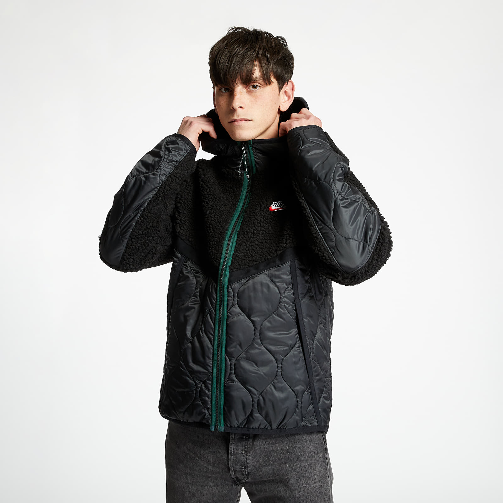 Chaquetas Nike Sportswear Winter Hooded Jacket Black/ Black/ Pro Green