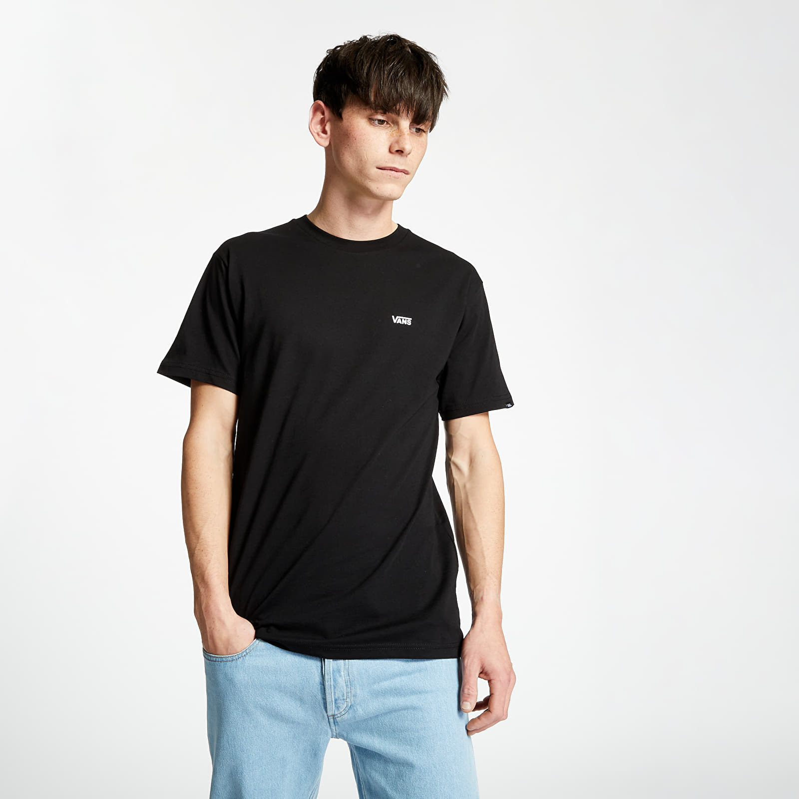 Tricou Vans Left Chest Logo Tee Black/ White - 1 | YEO