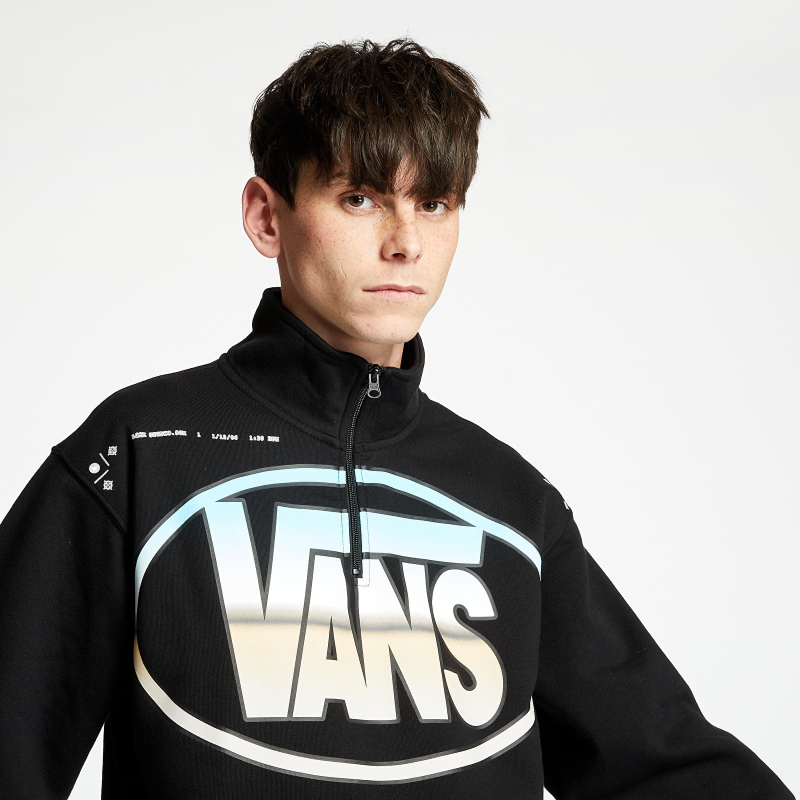 Puloverji   Vans Vault x LQQK Quarter Zip Sweatshirt Black