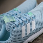 Women's shoes adidas ZX Flux W Clear Sky/ Ftw White/ Fro Green