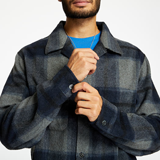 Our Legacy Heusen Shirt Windowpane Check Blue | Footshop