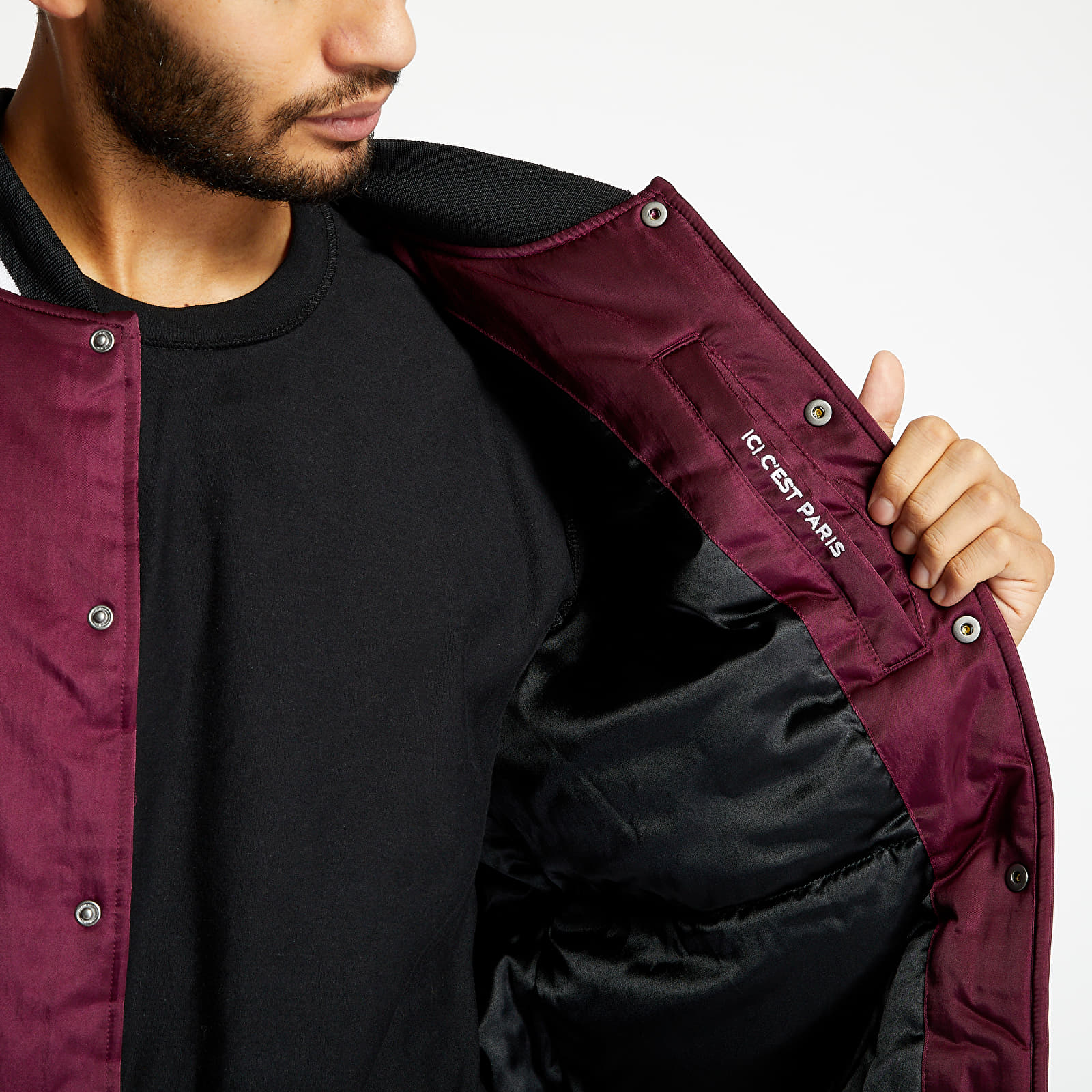 Jackets Jordan PSG Varsity Jacket Bordeaux Black Metallic Gold