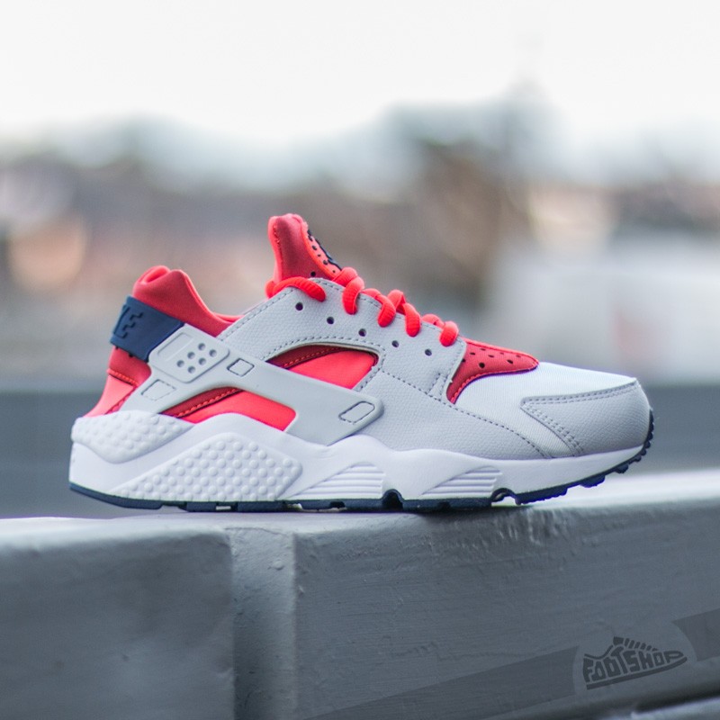 Women's shoes Wmns Nike Air Huarache Run Premium Platinum/ Bright Crimson- Loyal Blue