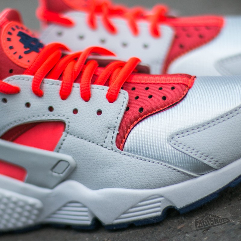 Women's shoes Wmns Nike Air Huarache Run Premium Platinum/ Bright Crimson- Loyal Blue