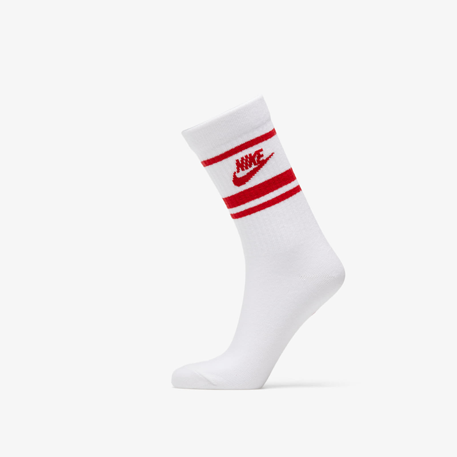 Socken Nike Sportswear Essential Crew Socks (3 Pairs) White/ University Red/ University Red