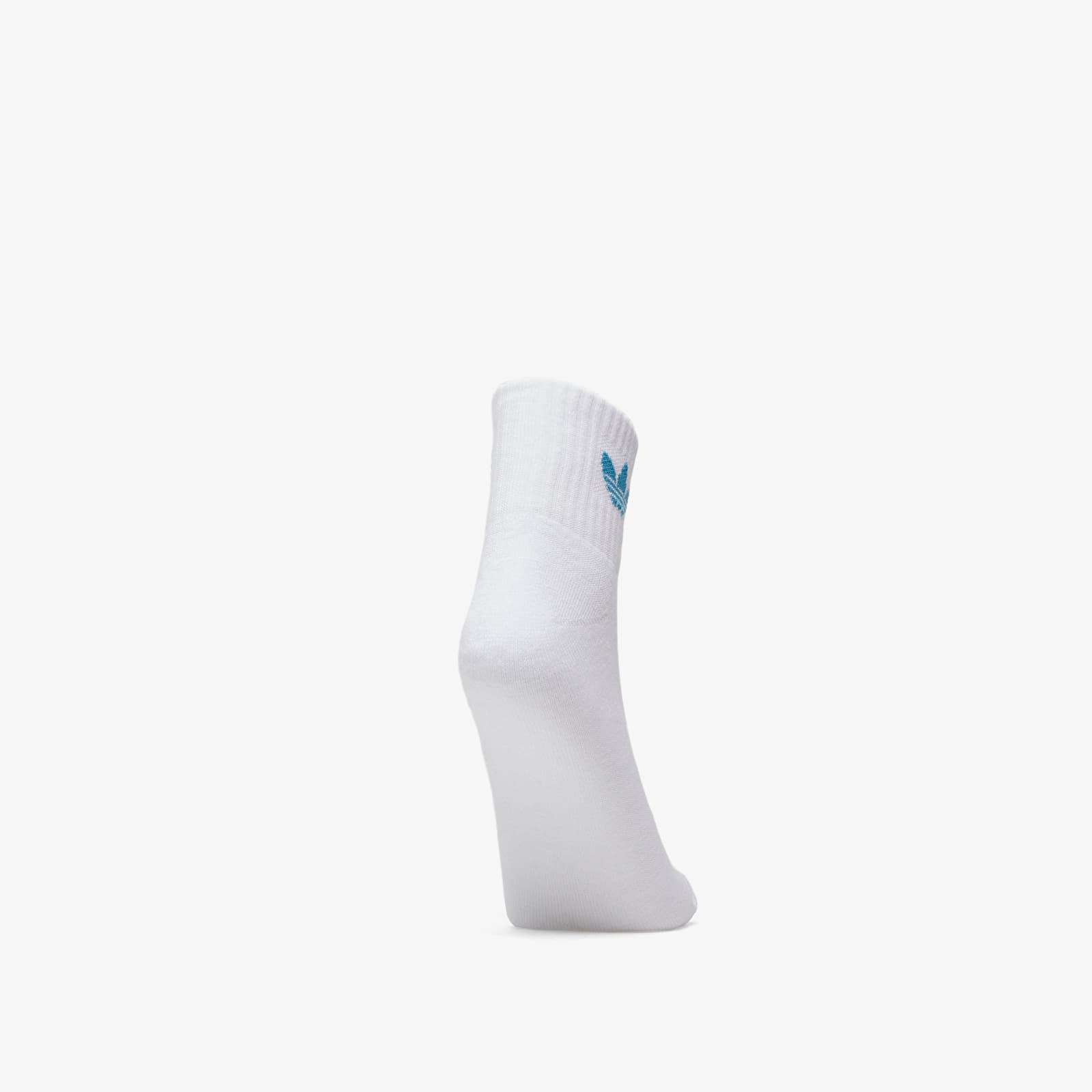 Calzetti adidas 3 Pair Mid Ankle Socks White/ Tactile Steel