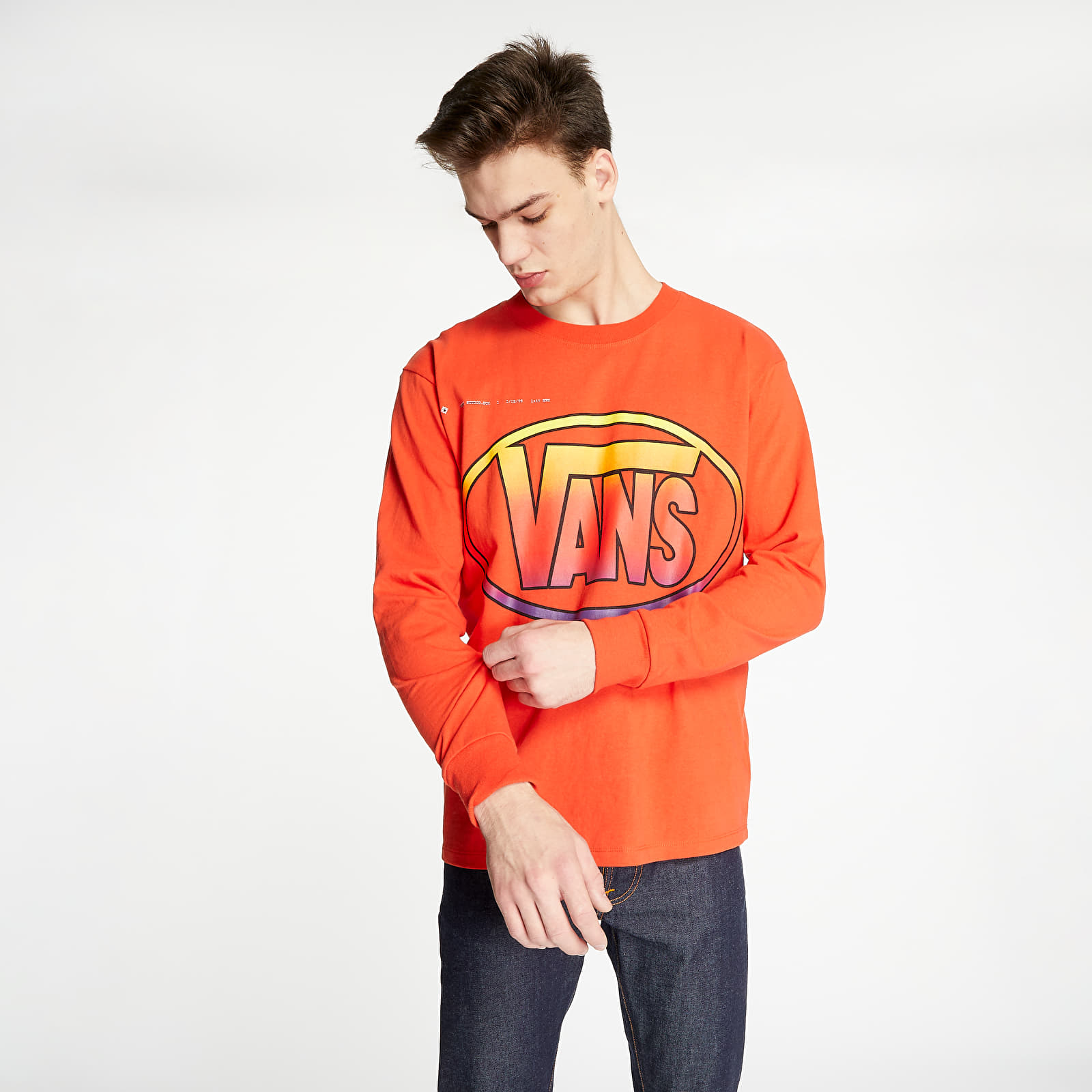 Tričká a košele Vans Vault x LQQK Long Sleeve T-shirt Bright Orange