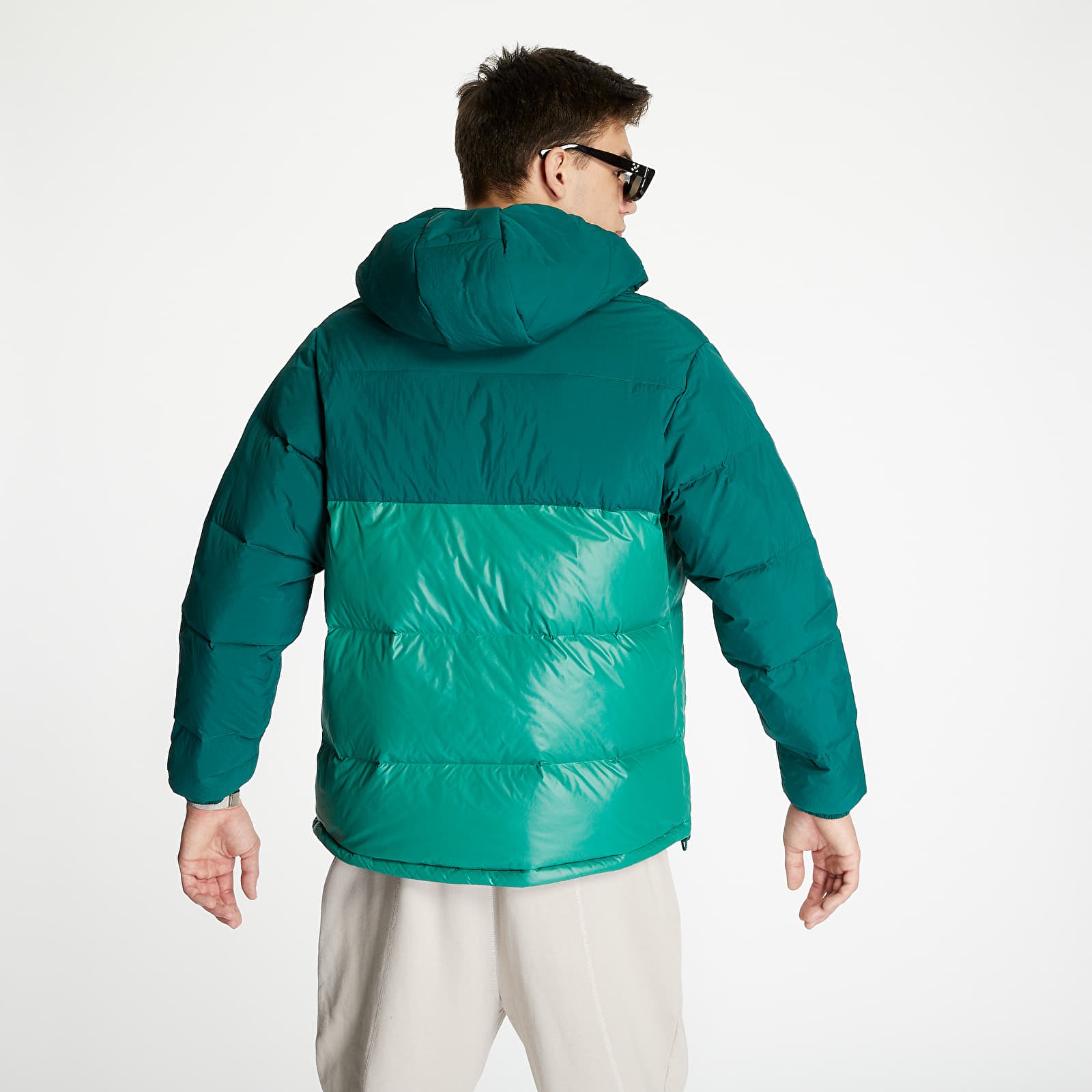 Adidas down regen hooded blocked puffer jacket best sale