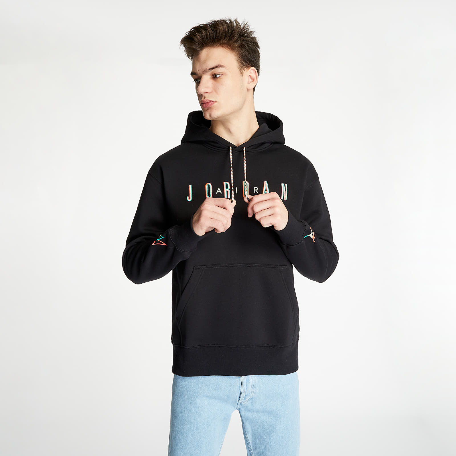 Hoodies and sweatshirts Jordan Sport DNA Hybrid Fleece Pullover Hoodie Black Hot Punch Footshop