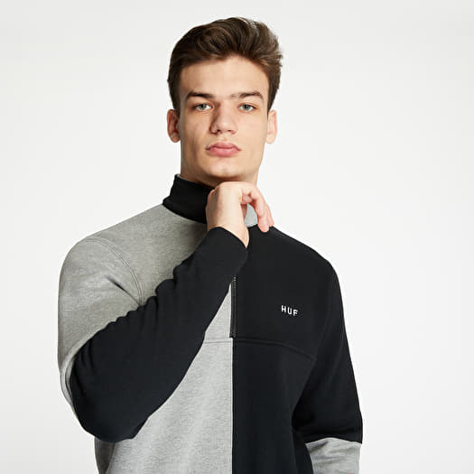 Hoodies and sweatshirts HUF Separator Quarter Zip Hoodie Black