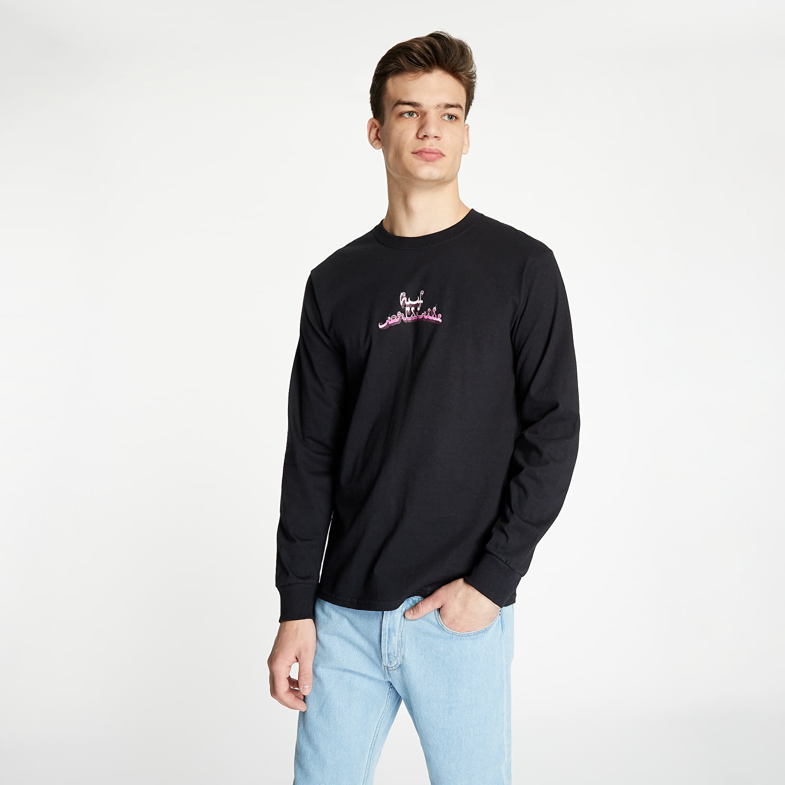 T-shirts HUF Drinking With The Devil Long Sleeve Tee Black