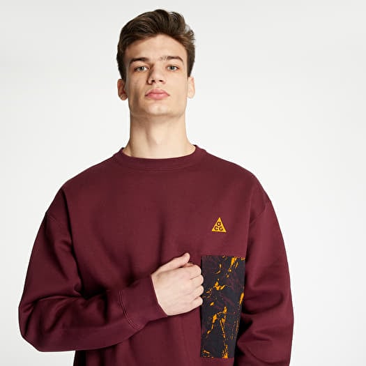Hoodies and sweatshirts Nike Nrg ACG Crew AOP Night Maroon Footshop