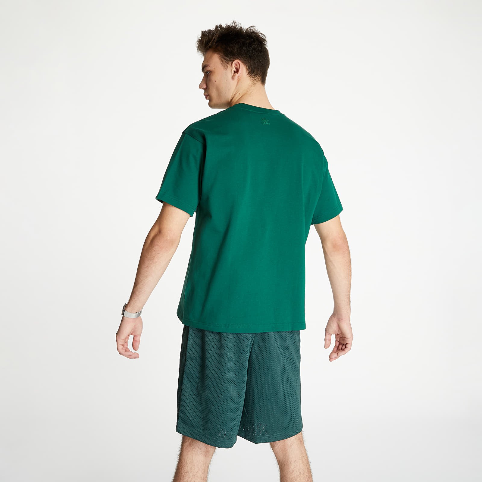 Marškinėliai adidas x Pharrell Williams Basics Shirt Dark Green