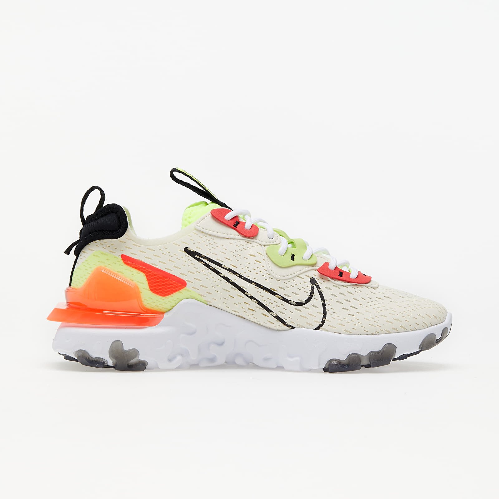 Női cipők Nike W Nsw React Vision Pale Ivory/ Black-Volt-Laser Crimson