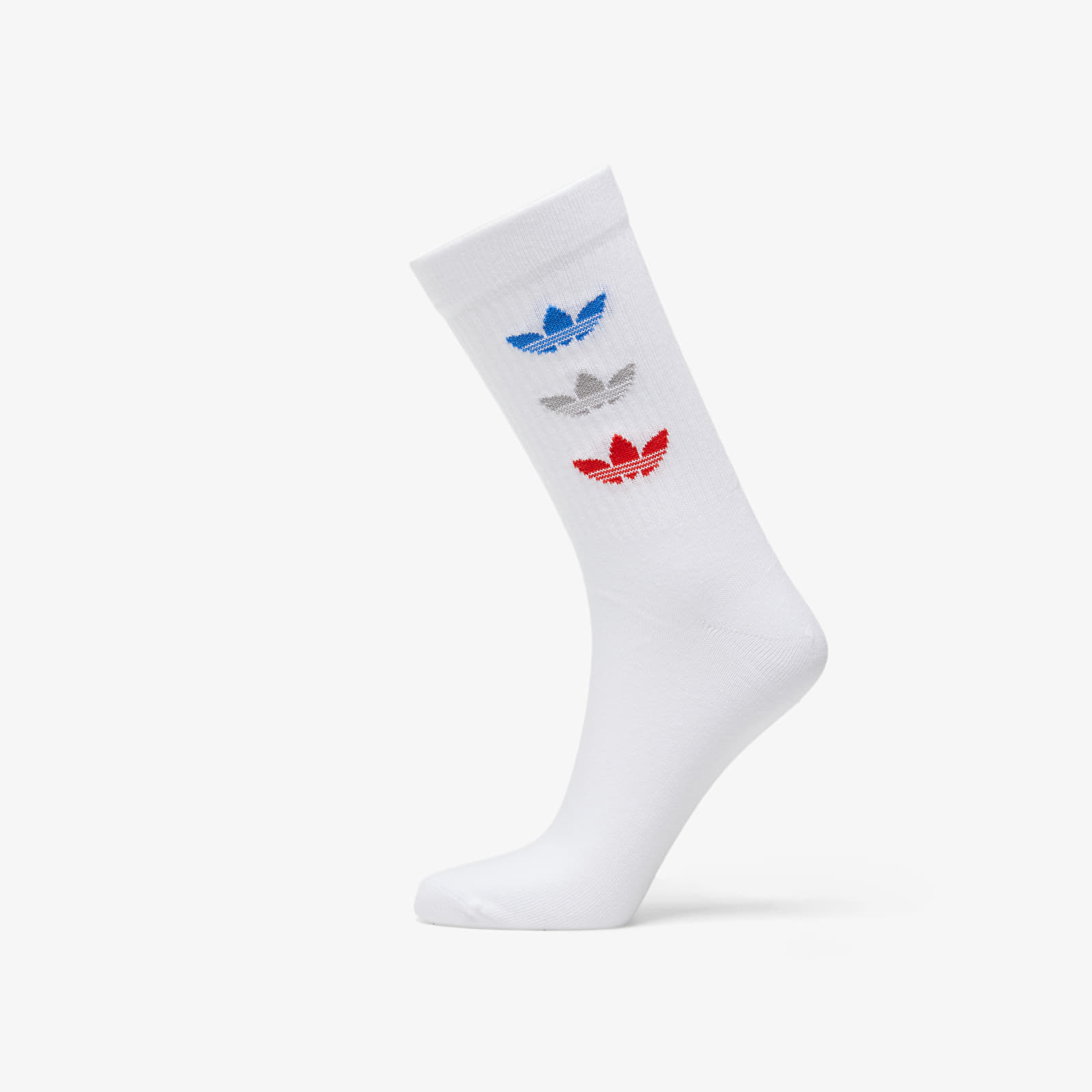 Čarape adidas Trefoil Thin Ribbed Crew Socks (2-pack) White