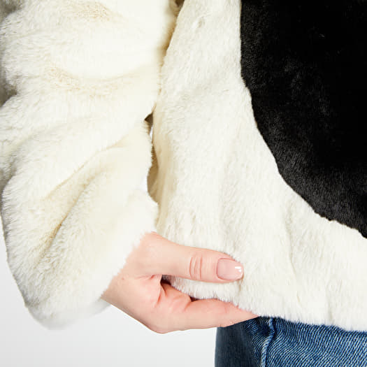 nike sportswear swoosh faux fur jacket