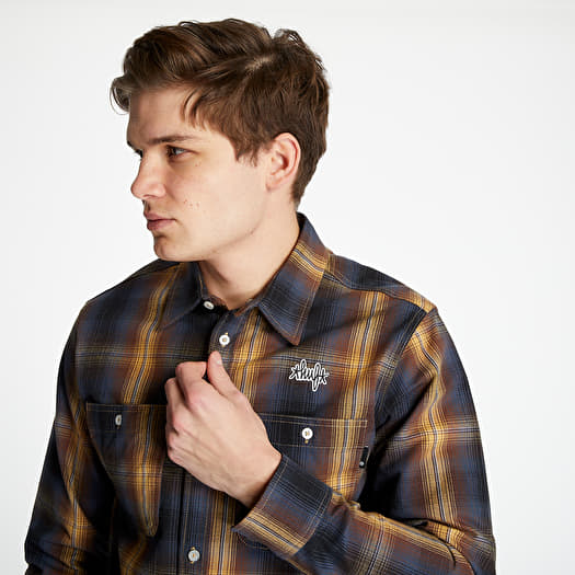 Shirts HUF Sanford Long Sleeve Flannel Shirt Rich Brown Footshop