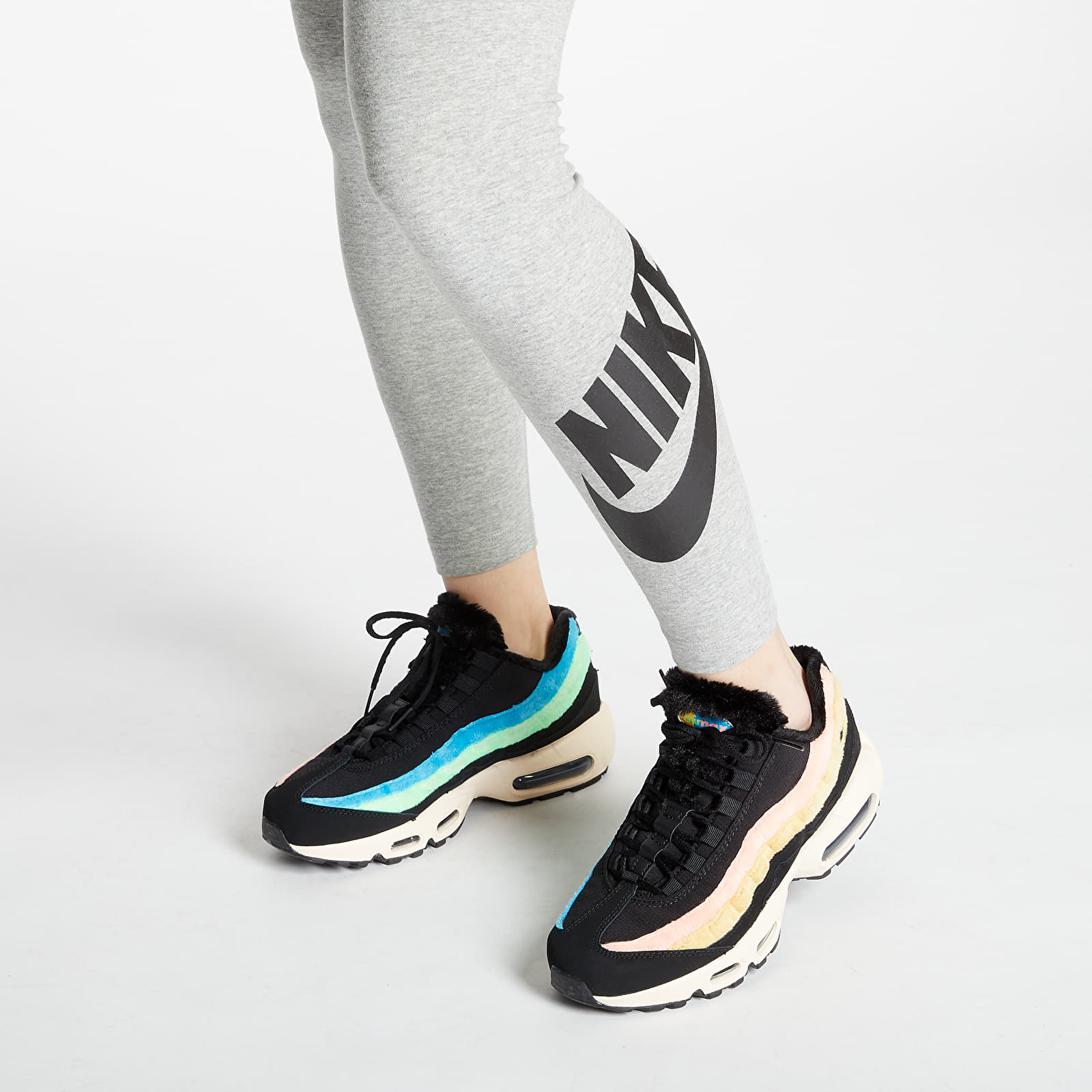 Nadrágok Nike Sportswear Leggings Dark Grey Heather/ Black