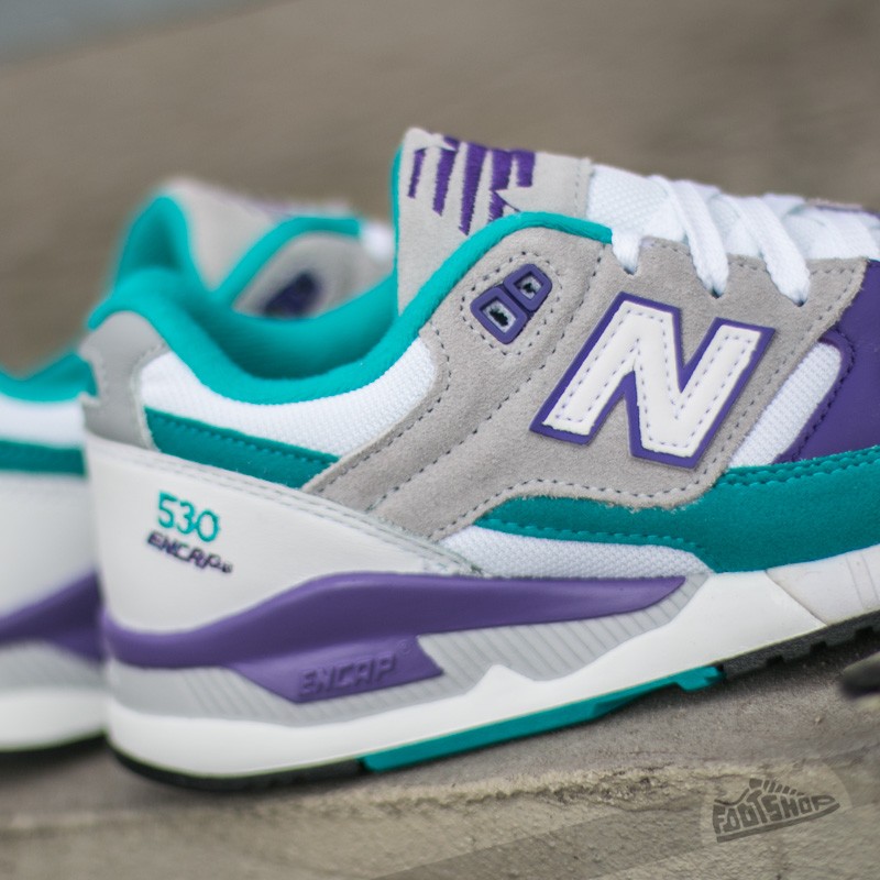 New balance 530 white purple sales teal