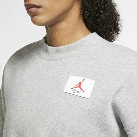 Hoodies and sweatshirts Jordan Flight Fleece Crew Dk Grey Heather Footshop