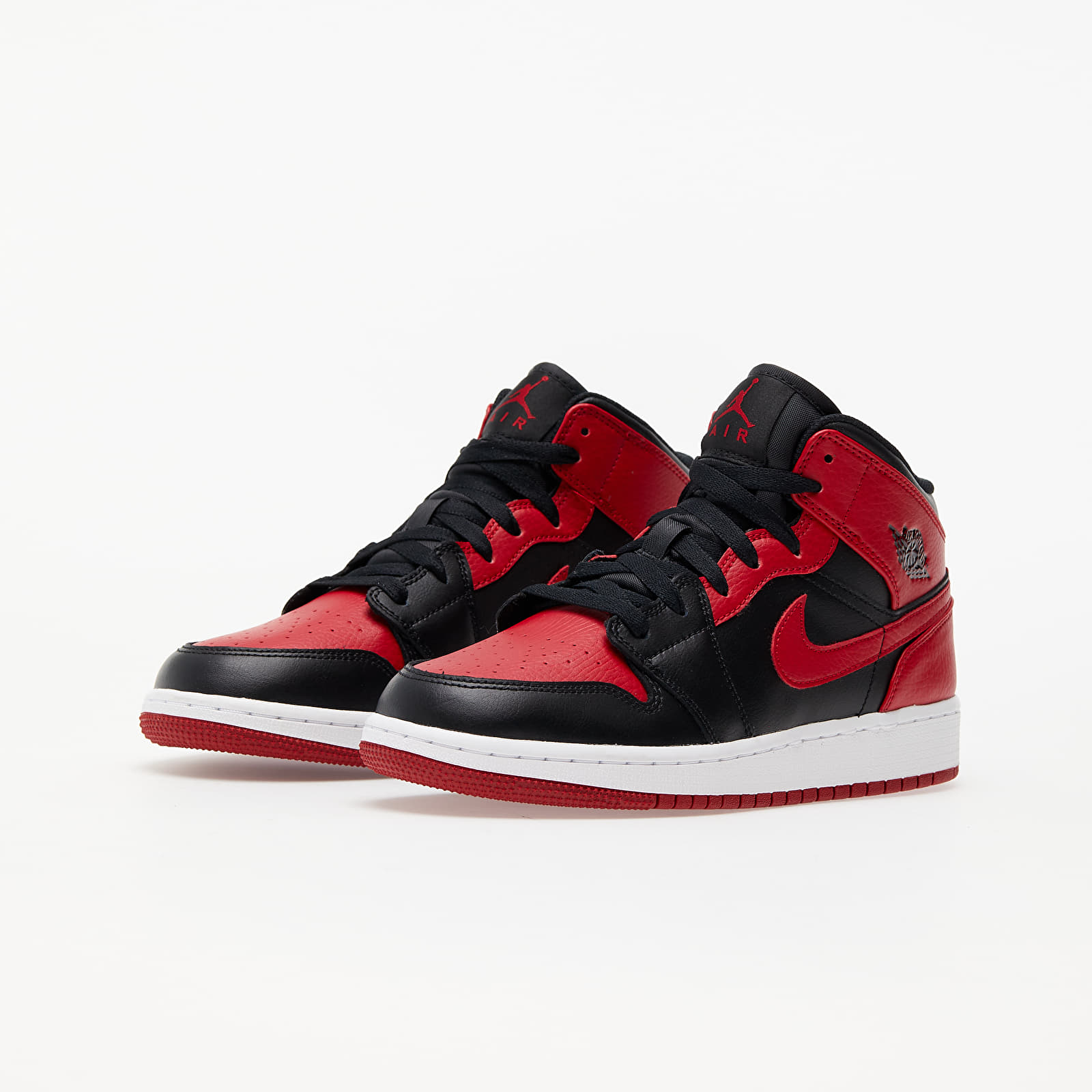 Kids' sneakers and shoes Air Jordan 1 Mid (GS) Black/ Gym Red-White