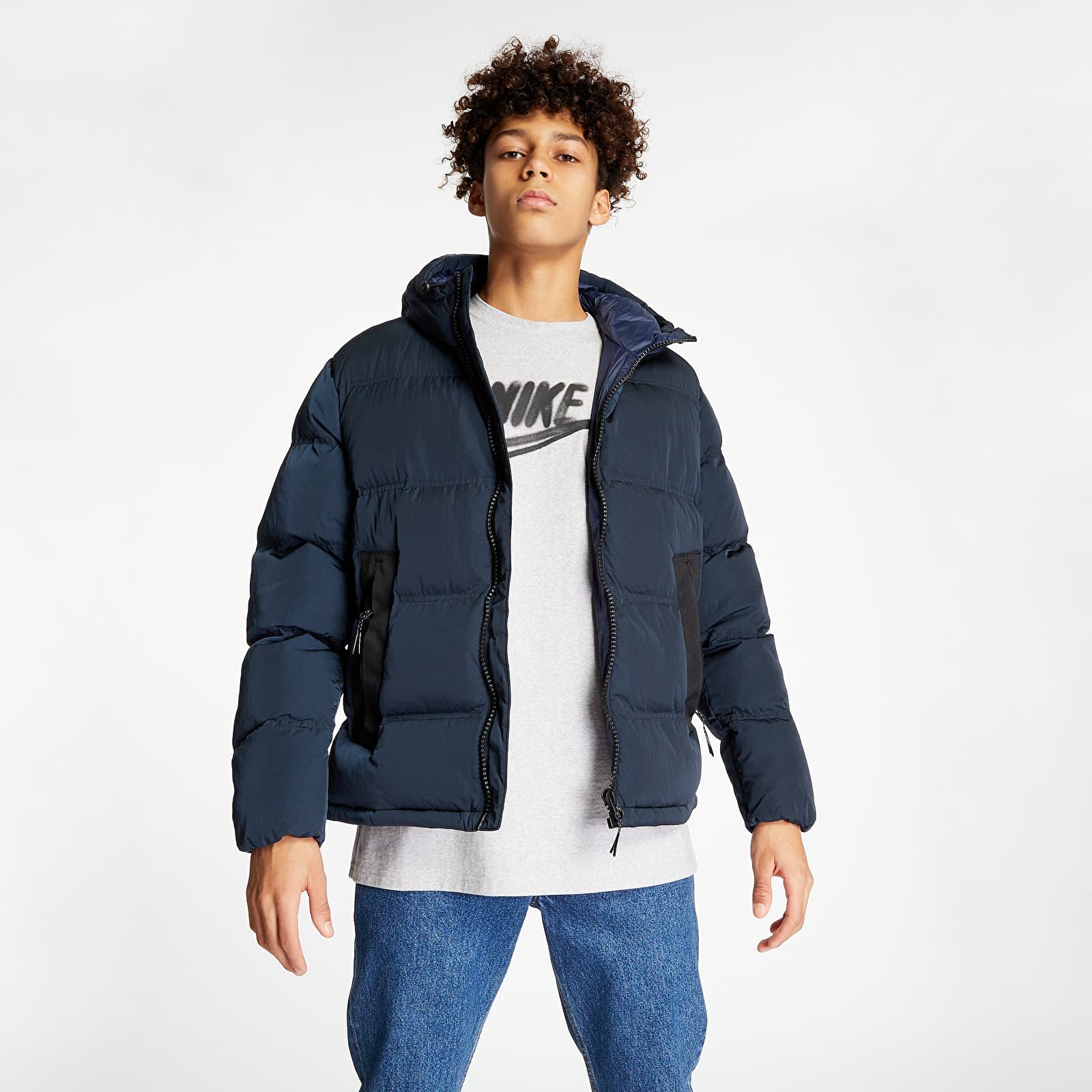 champion puffer jacket blue