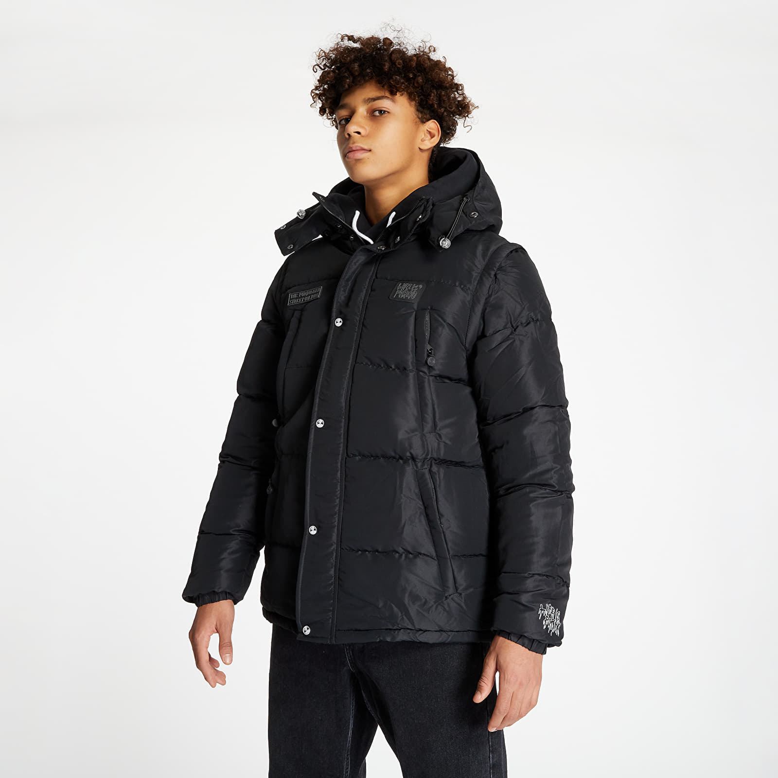 Bundy LIFE IS PORNO Puffer Jacket Black
