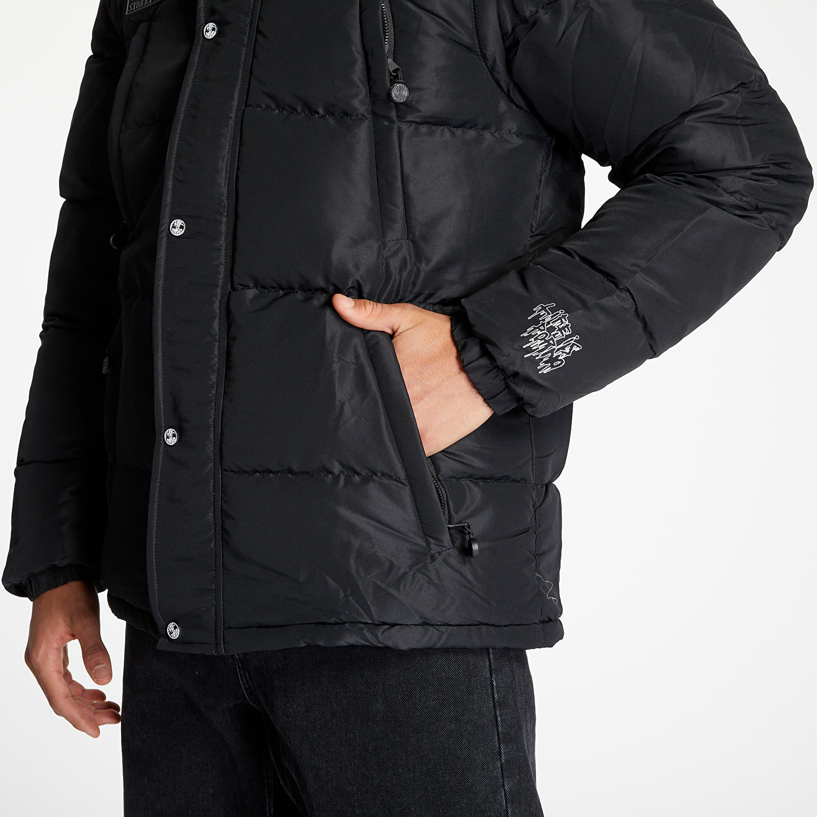 Bundy LIFE IS PORNO Puffer Jacket Black